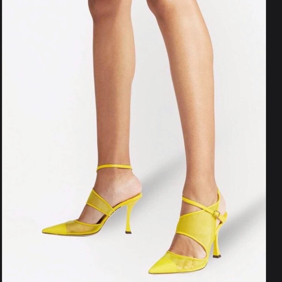 JIMMY CHOO Traci 90mm Cutout Leather Pumps 9.B/39 EU $850 - Picture 5 of 14